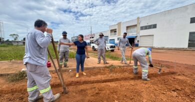 Deputada Dra. Taíssa reforça compromisso com esporte ao visitar obras do Estádio João Saldanha em Guajará-Mirim - Estádio João Saldanha Guajará-Mirim