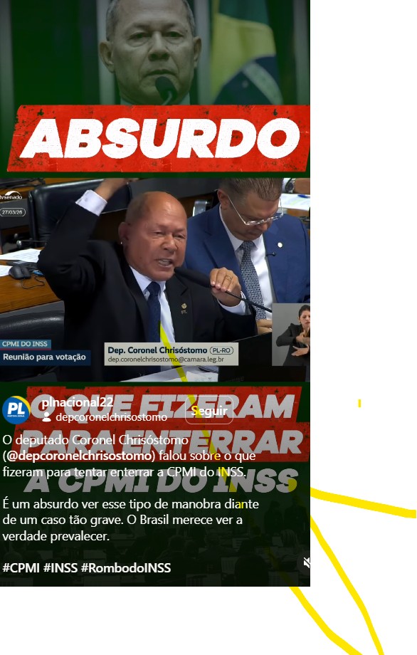 Deputado Coronel Chrisóstomo é o único de Rondônia a votar contra PEC do piso para assistência social - PEC piso assistência social