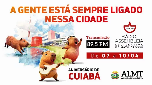 Aniversário de Cuiabá tem shows e transmissões ao vivo da Rádio Assembleia em comemoração dos 307 anos