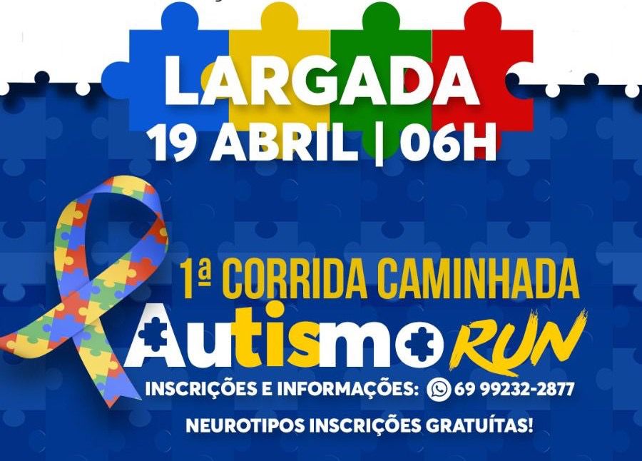 Cacoal promove 1ª Corrida Autismo Run para conscientização sobre o TEA com apoio de Cirone Deiró - Corrida Autismo Run Cacoal